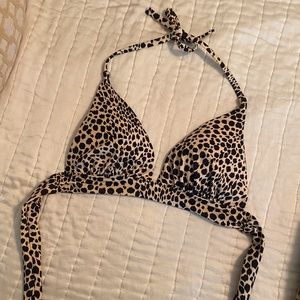 Victorias Secret Leopard Pushup Sz M Bikini Top